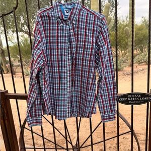 Rockies Men's Checkered Shirt - Red, Blue, White